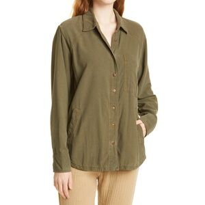 XiRENA / Travis Silk Button-Up Shirt in Washed Olive